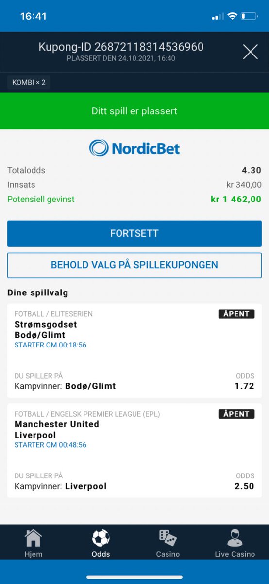 #bobocupen @NordicBetNO