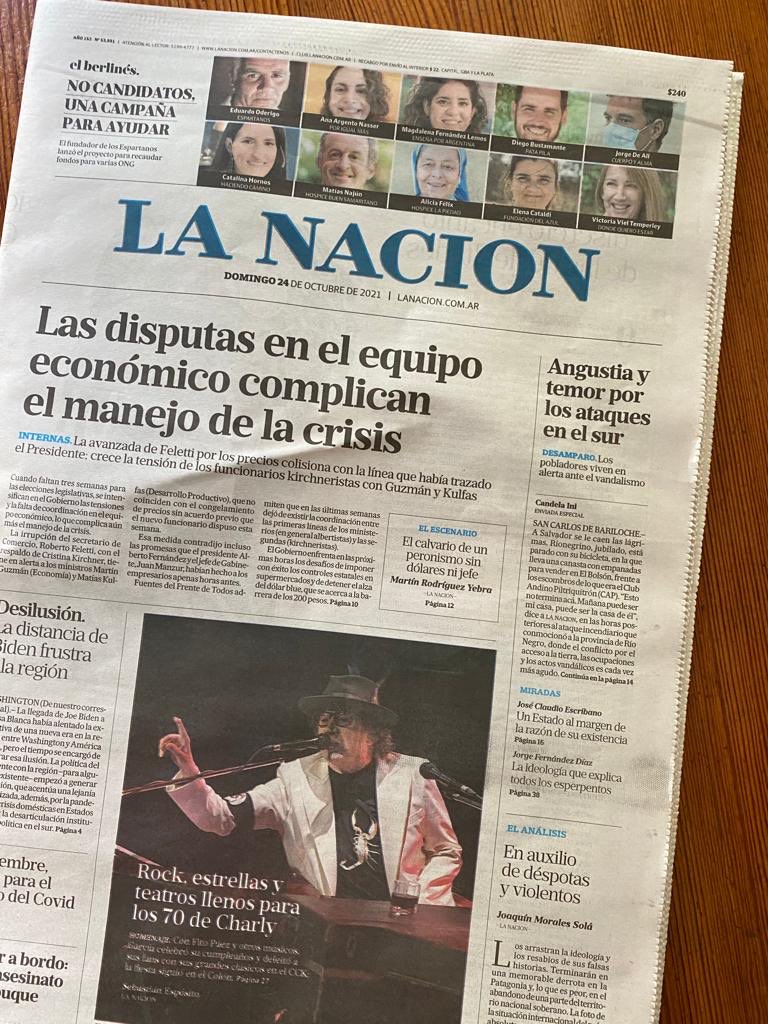 enripaul's tweet photo. Y un día tu hija comparte la tapa de un diario con Charly …. https://t.co/BP846EWoBQ