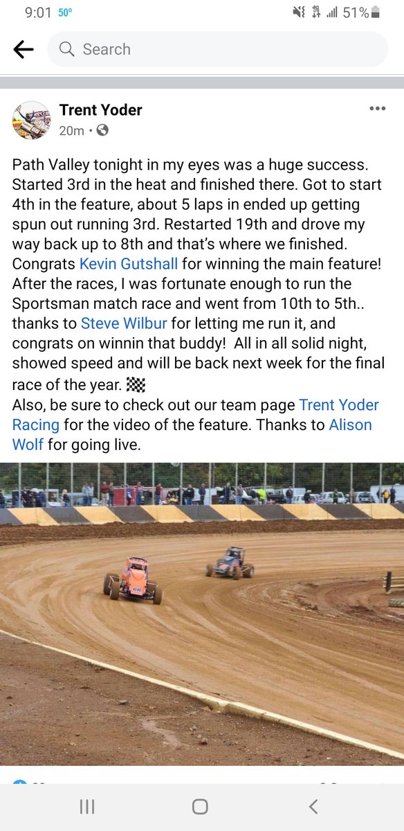 RacingTrent's tweet photo. Update from last night @PVSpeedway https://t.co/ALeMTB76kw