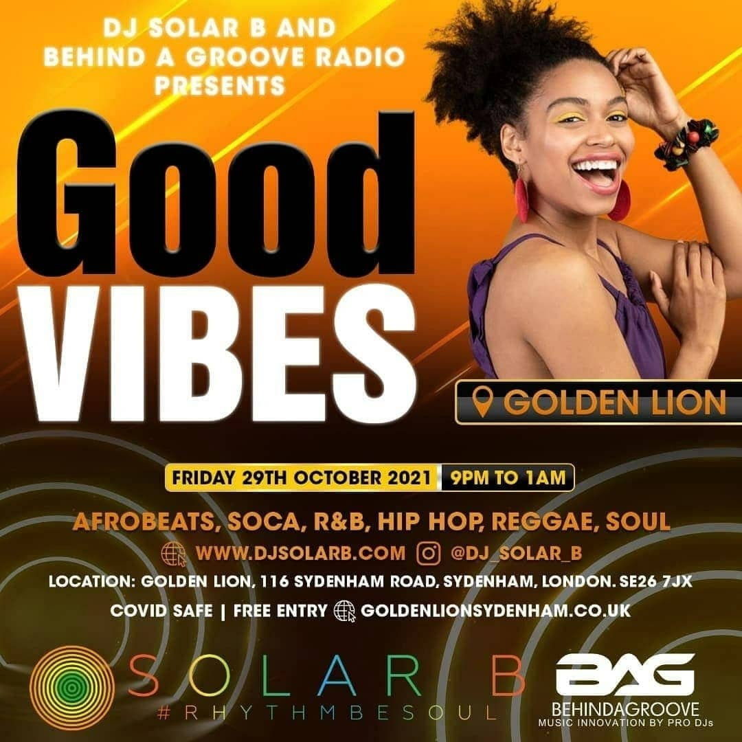 DJSolarB's tweet photo. #GOODVIBES #BehindAGroove #Sydenham #FridayNightLondon #AfrobeatsNight #SocaNight 🔉 #RnBNight #LondonDJ 🎶🎵🥳🔉 #LondonNightOut 💃🏾🕺💃🏼🕺🏾
📍#goldenlionsydenham 🦁
#rhythmbesoul ❤ #djsolarb
@BEHINDAGROOVE 
#Afrobeats #Soca #RnB #HipHop #Dancehall #Reggae #Soul https://t.co/s6jxgiBysA