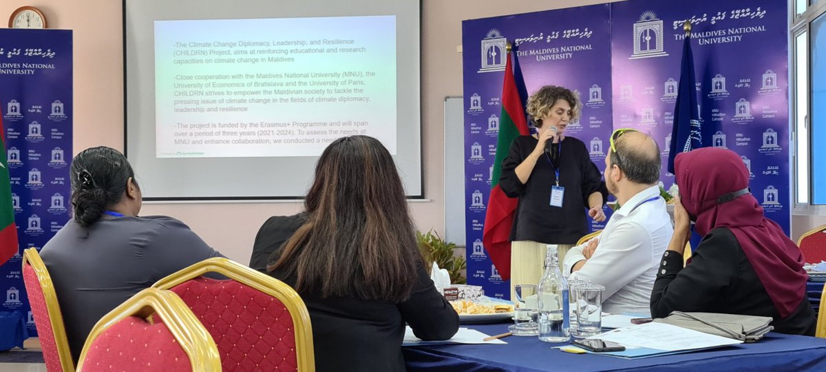 MNUedu's tweet photo. This is a 3-year project  co-funded by the European Union with the objective to co-create a new curriculum focused on climate change and diplomacy at The Maldives National University

 Stay tuned for more info about this exciting project!
 #childrn #erusmus+#MNU https://t.co/iPgr40x290