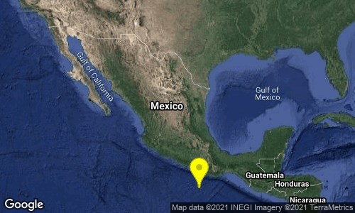SismologicoMX's tweet photo. Preliminar: SISMO Magnitud 5 Loc  213 km al SUROESTE de RIO GRANDE, OAX 24/10/21 09:40:46 Lat 14.36 Lon -98.46 Pf 5 km https://t.co/ItNFYyGbPH