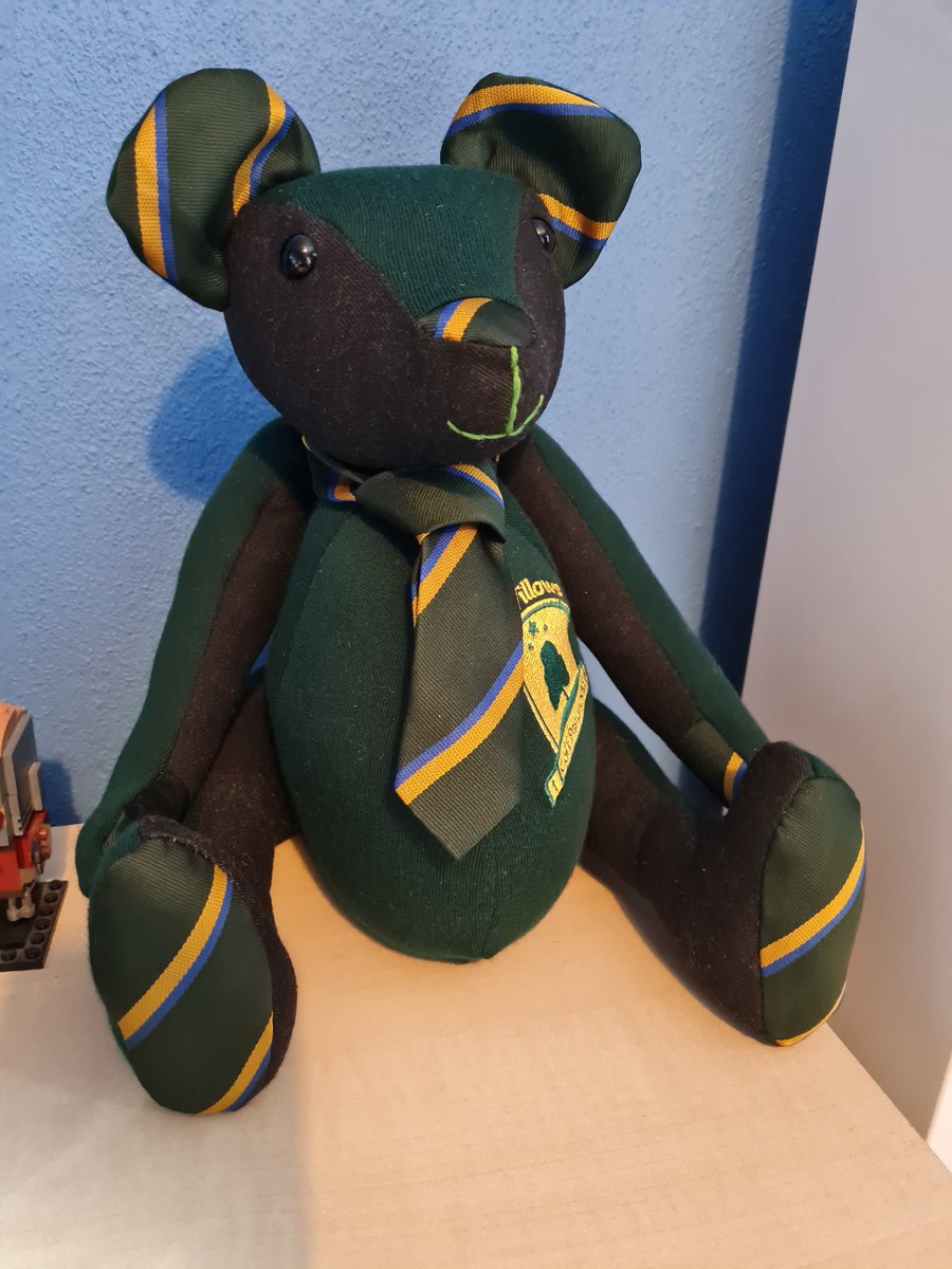 lbubb27's tweet image. A LONG time waiting but finally got this delivered today! 🥰 George's old school jumper and tie! 💚 we wanted to show you 😍 @Seahorses_Class @WillowsCE