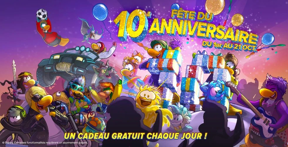 CPWiki_FR's tweet photo. 🎂 Chaque année, l'anniversaire de Club Penguin était célébré avec une fête dans le jeu.

À chaque fête, un chapeau de fête inédit était disponible gratuitement, et une nouvelle édition des annales de Club Penguin (allant de octobre à septembre) était publiée. https://t.co/PWhkYpG1so