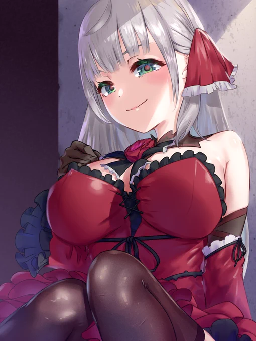ヴァネッサをコスプレするノエル団長
#LittleWitchNobeta
#リトルウィッチノベタ 
#ノエラート 