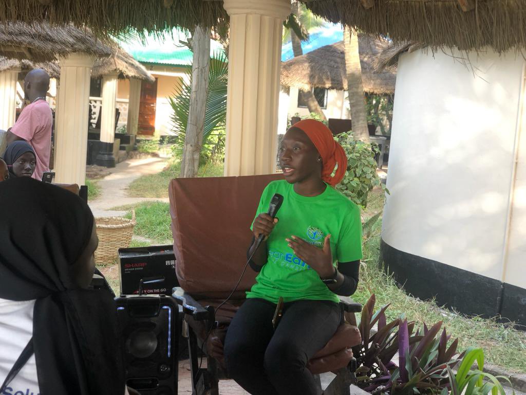 EarthGambia's tweet photo. Our Outreach Coordinator was at the #EcoEvent yesterday at Leybato as one of the speakers talking about #climatechange in The Gambia and the work Clean Earth had been doing in addressing them. https://t.co/YN0tmprJLc
