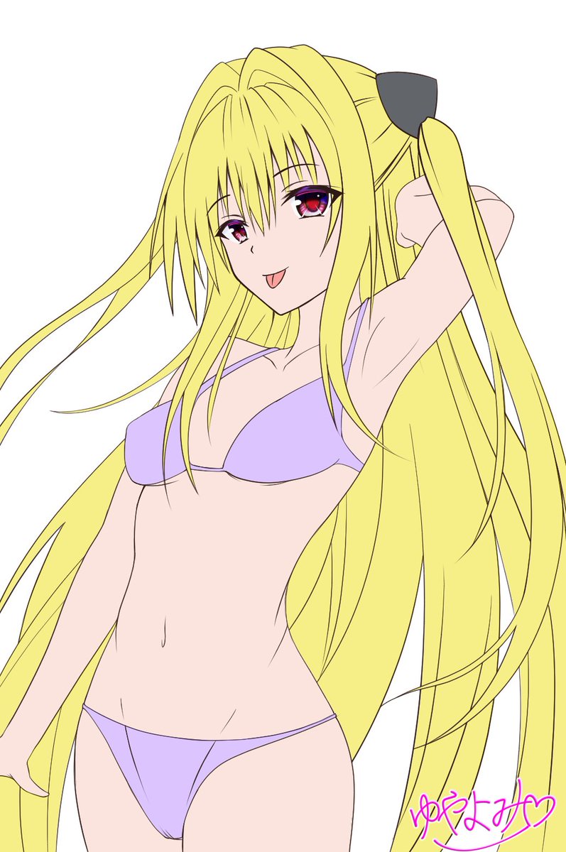 #金色の闇
#ToLOVEる  
今月は極力毎日ヤミちゃん描きたい
24日目

水着ヤミちゃん 途中(笑) 