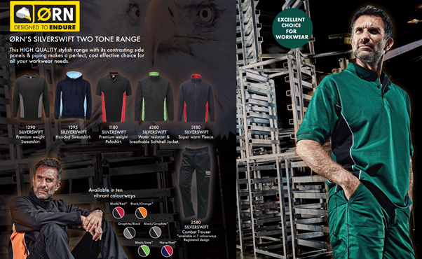 PpeStores's tweet photo. New and fashionable ORN Silverswift range of inter-matching two tone workwear. 9 two tone colour variations in trousers, polos, sweatshirts, hoodies and softshells.  See the full range in the 'New Arrivals' page: https://t.co/WXzi6CvA2U https://t.co/P6MZ761sFS
