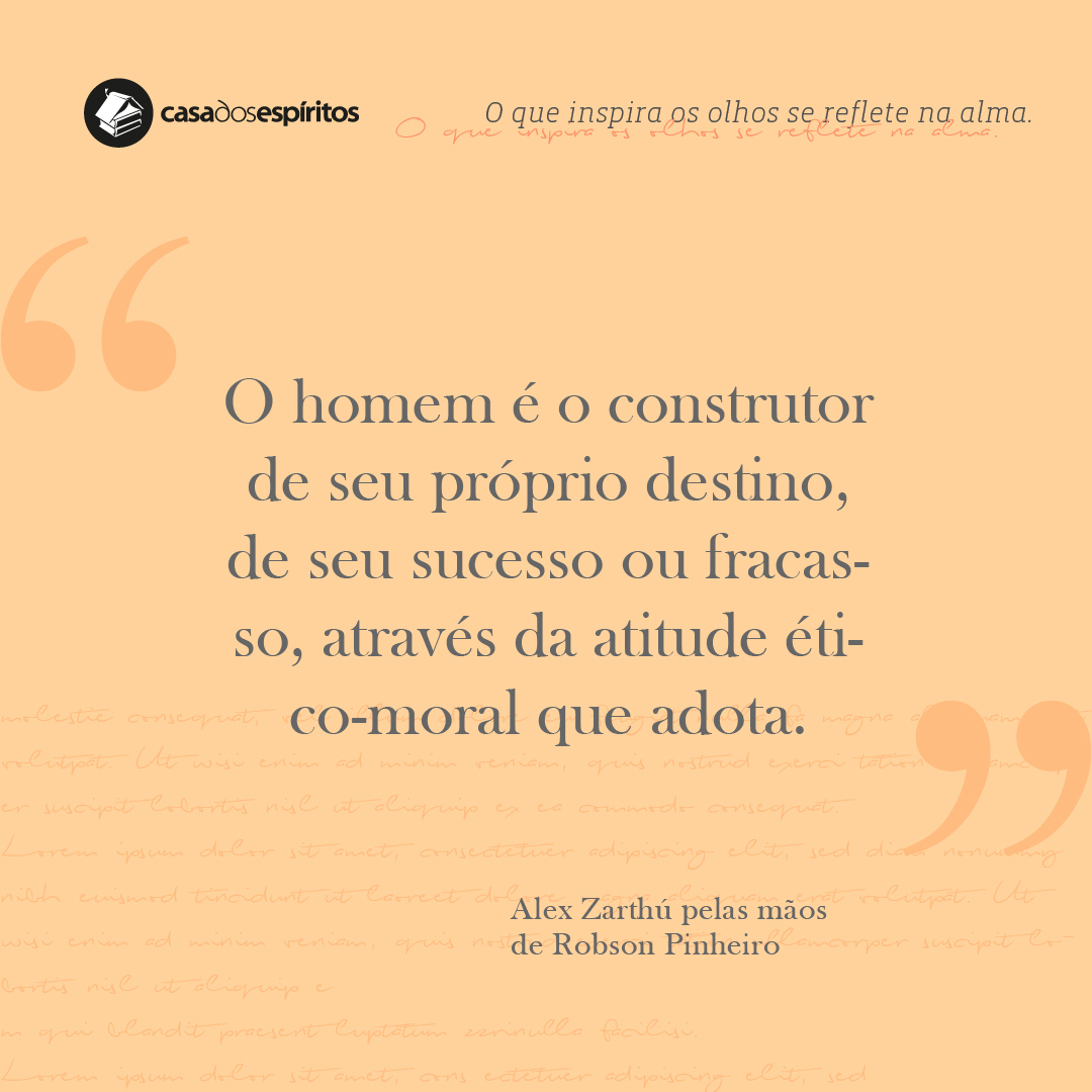 casaespiritos's tweet photo. “O homem é o construtor de seu próprio destino, de seu sucesso ou fracasso, através da atitude ético-moral que adota.”
Alex Zarthú pelas mãos de Robson Pinheiro https://t.co/a1tplO8P4Q