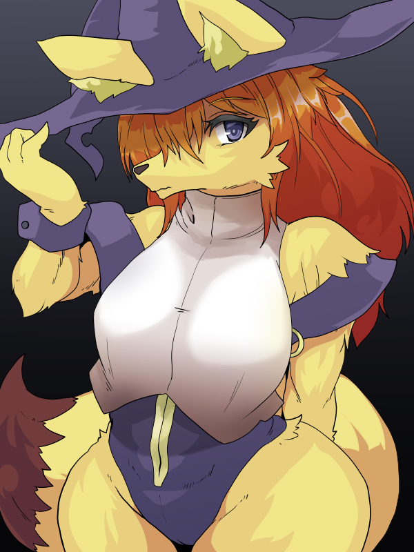 「ハロウィン魔女狐のパンプキン 毎年1回描くキャラで、今年で6年目毎年同じ時期に描」|ねおしののイラスト