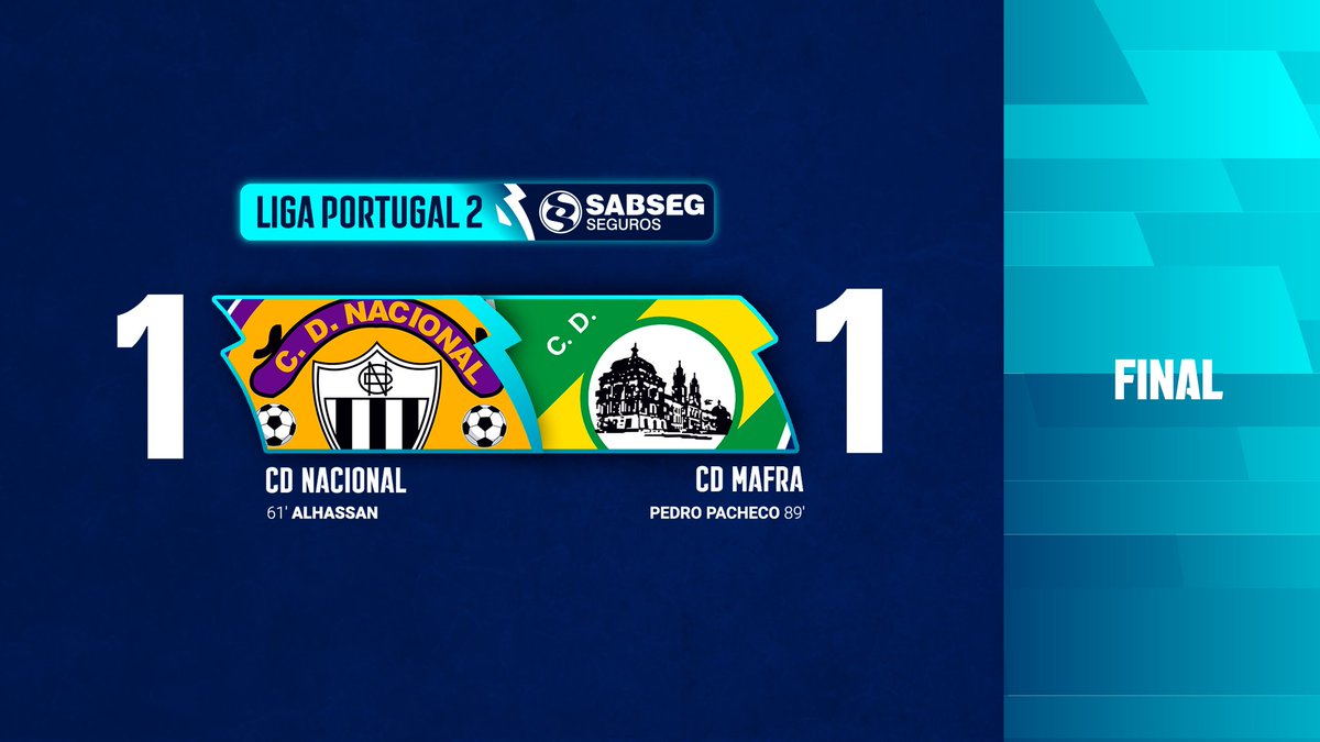 ligaportugal's tweet photo. Fiéis à tradição 📜

No histórico entre @CDNacional e CD Mafra, continua a só dar empate! 🤜🤛

Crónica da partida ➡ https://t.co/P9AS019tBD

#LigaPortugal #LigaPortugalSABSEG #MinhaCidadeMeuClube #criatalento #createstalent #futebolcomtalento #marcaomundo #CDNCDM https://t.co/NFT9m1rjYX
