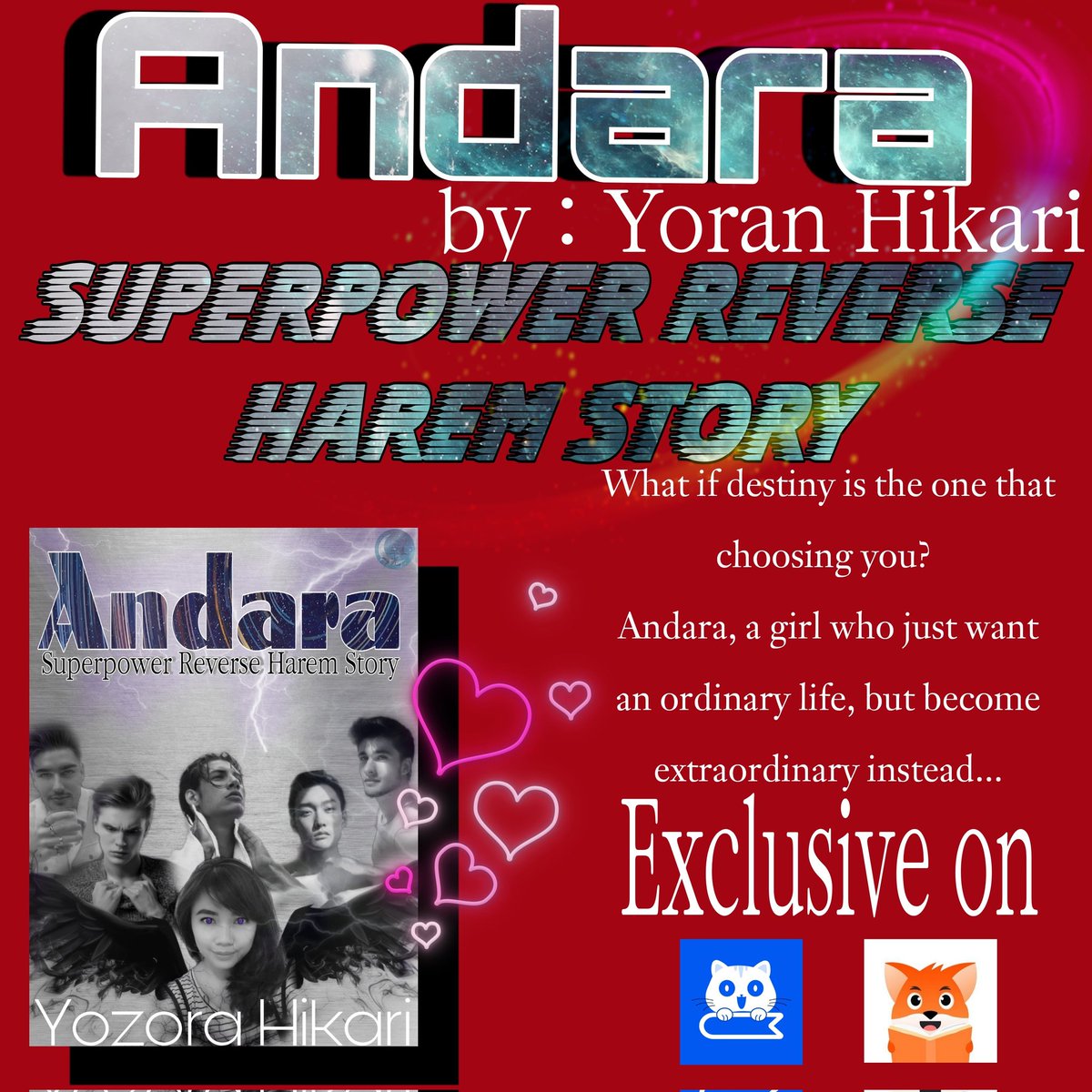 Yozora_Hikari's tweet photo. Read Andara, The fated girl with her 5 boyfriends...
Exclusive on NovelCat and FoxNovel ๐
https://t.co/XyxuGfGjki
#Reading #BookTwitter #WritingCommunity #novels #onlinenovel #BookPromotion #reverseharem #superpowers #kickassheroine #writerslift #sundayvibes #novelcat https://t.co/SbaVNedWxD