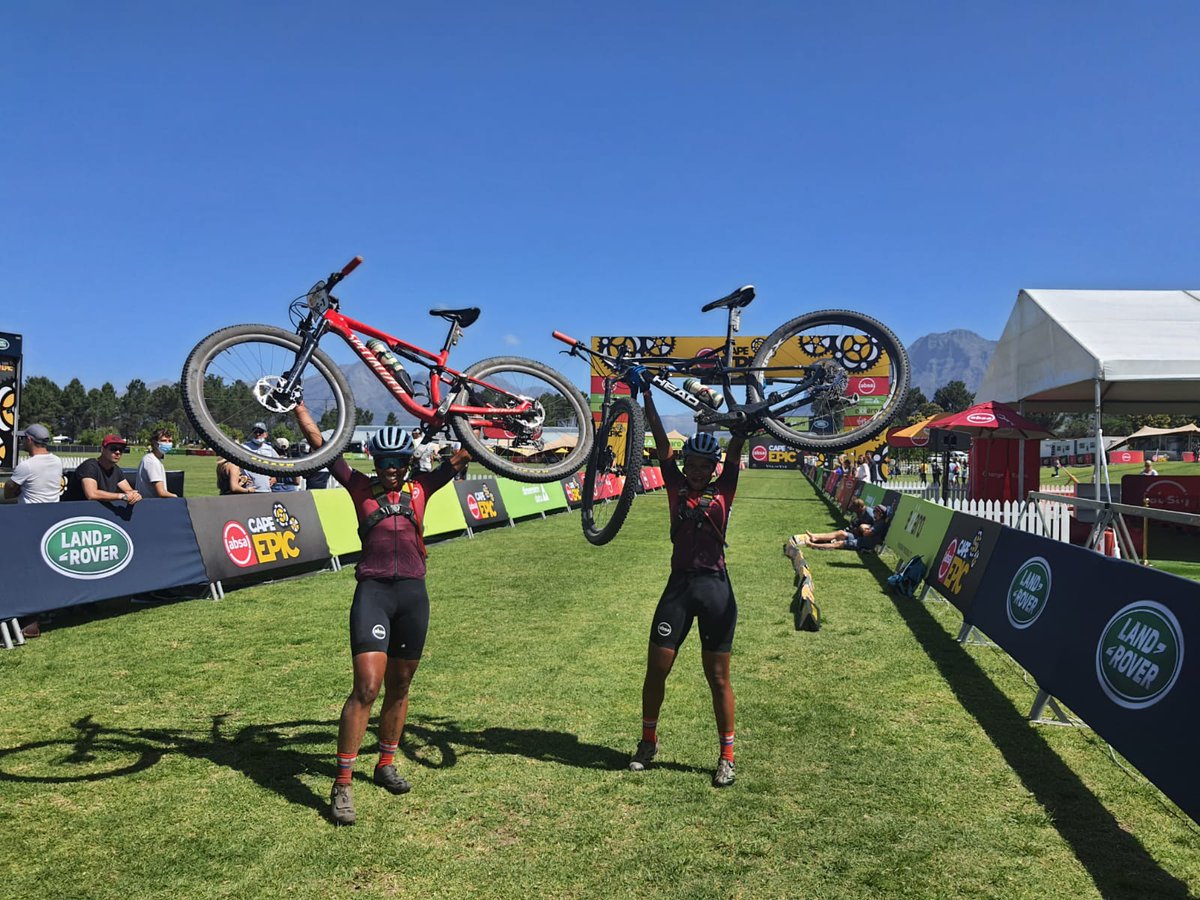 stadio_HigherEd's tweet photo. Congratulations Beauty and Remofilwe #TeamSTADIO π΅πΏββοΈπ΅πΏββοΈ An excellent finish to the #CapeEpic π https://t.co/pnzq84HsZ6