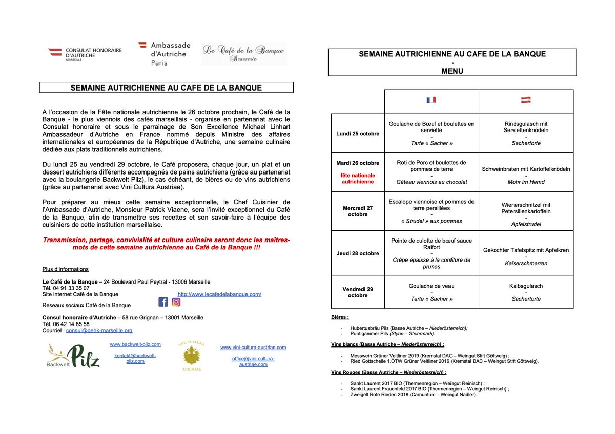 AustriaVini's tweet photo. @AustriainFR  @visitautriche à @marseille au #CafédelaBanque https://t.co/ZHq7nBQpGE