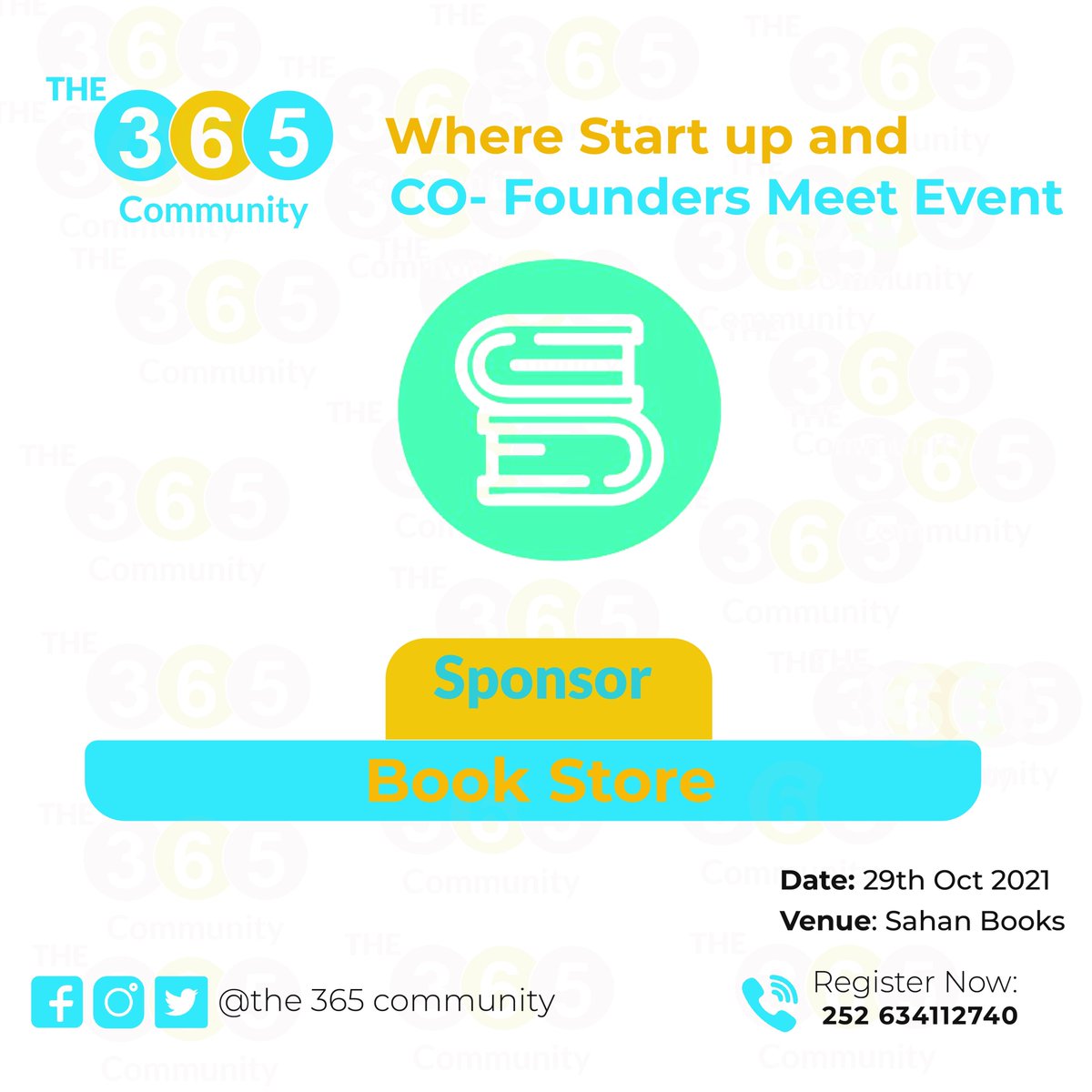 365_community's tweet photo. we are great that @sahanbooks is sponsoring our event space.. do not miss this event "where startup and co-founders meet in Somaliland " it is organized by @bigilhub .. get registered before deadline .. 
#Somaliland #hargiesa #Entrepreneur.
#Business.
#Entrepreneurship. https://t.co/INhVRZI9Sx