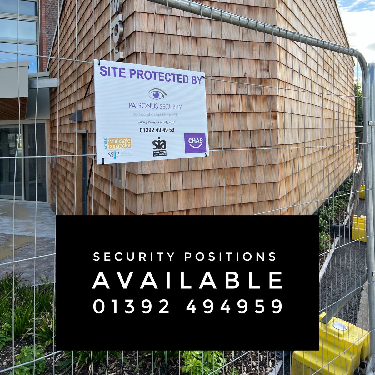 Patronusuk's tweet photo. Security jobs waiting to be filled in #Exeter city centre. #SIA licence needed. 
Call us on 01392 494959
#jobsexeter #securityjobs #security #security_guard #jobsdevon #Recruitment #SundayMotivation #JobSearch https://t.co/MdiJ82U4ML