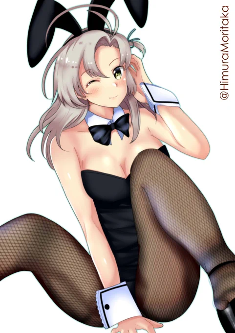 #艦これ版真剣お絵描き60分一本勝負 
#艦これ版真剣お絵描き60分一本勝負_20211024
衣笠バニー!!🐰 