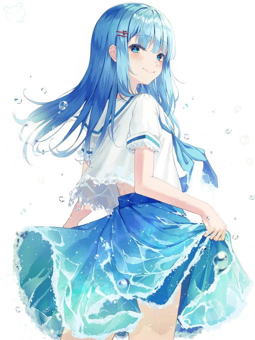 #今年も残りわずかなので今年一番伸びた絵を貼る見た絵描きさんも強制でやる
うちの子でした🌊 