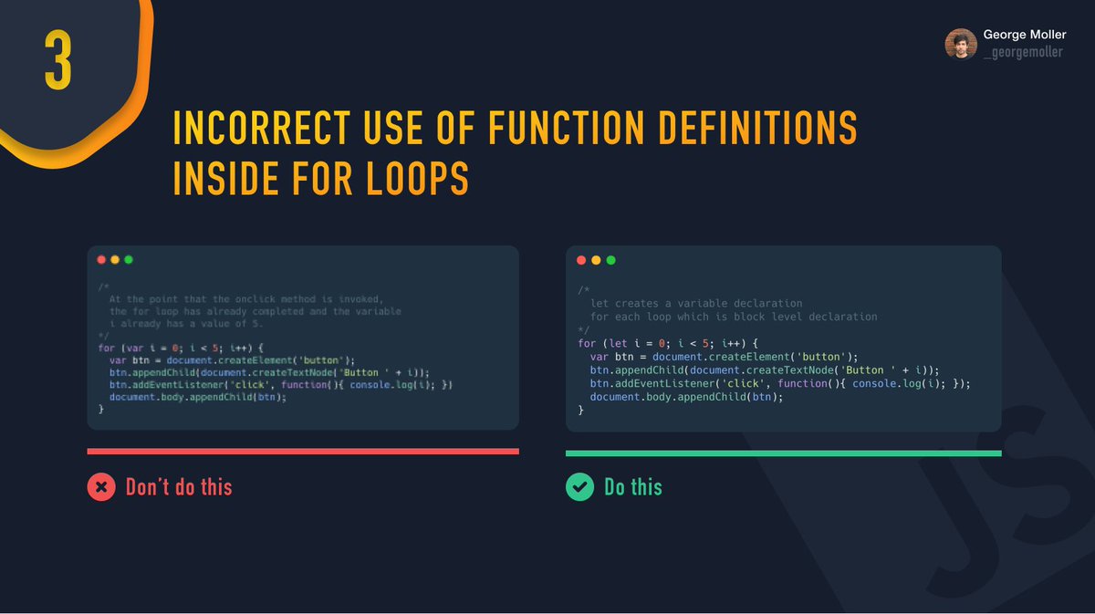 5 common JavaScript mistakes you should avoid. Small thread - Thread ...
