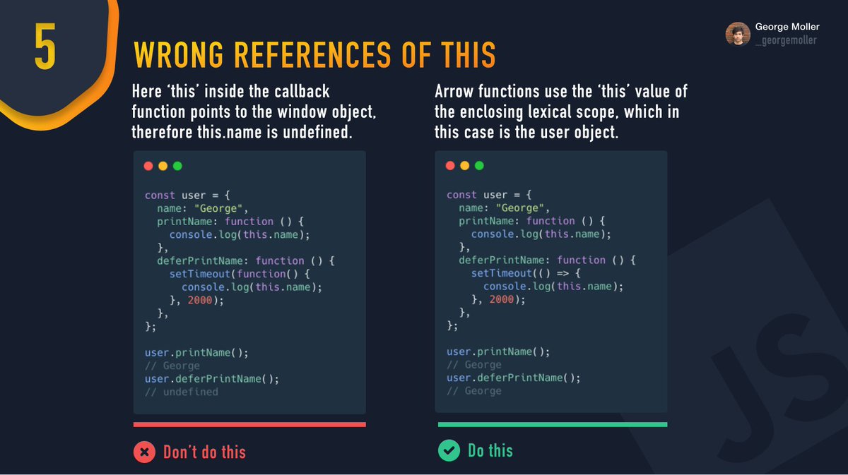 5 common JavaScript mistakes you should avoid. Small thread - Thread ...