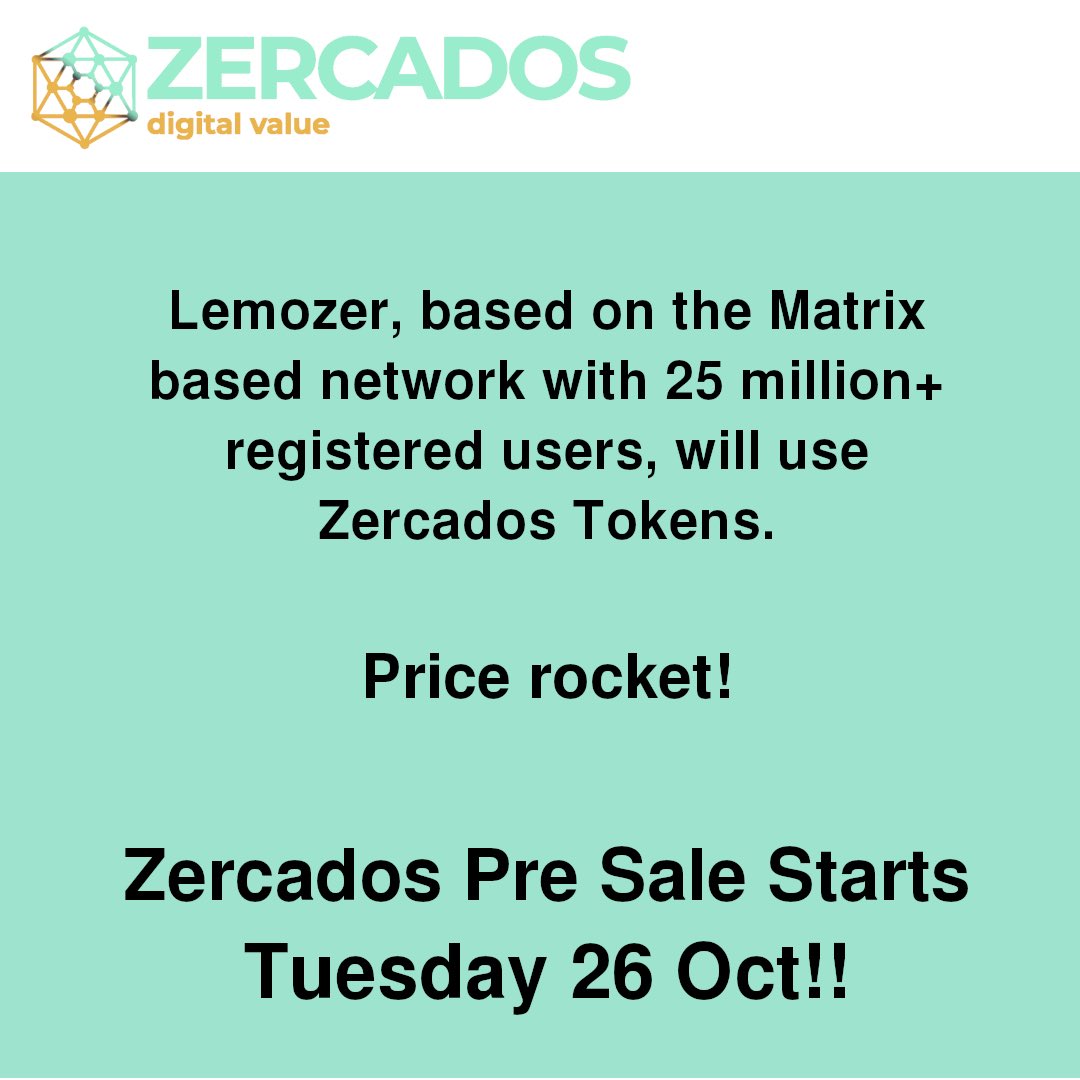 Zercados_token's tweet photo. Zercados Token Pre-Sale starts Tuesday!!!

DxSale Link:  https://t.co/R0lwW87aYn

#TokenSale #altcoinnews #altcoin #ido #zercados #ico #ieo #crypto #cryptocurrency #CryptoNews https://t.co/JhmVkKzwkh