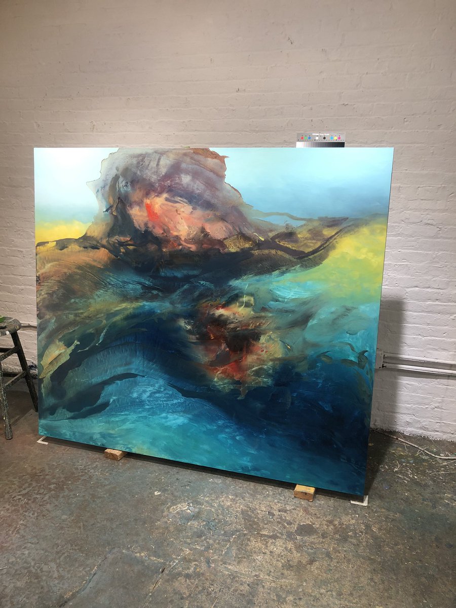 New one: 
Rhythm Rising Up, 60 in x 68 in, oil on canvas, 2021.
#samanthakeelysmith 
#contemporarypaintings
#psychologicallandscapes
#landscapepaintingnow #abstractedtopographies
#abstractedlandscapes
#inventedworlds #innerworlds
#orderandchaos #oilpaint