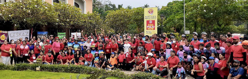 SnehaBhagwat1's tweet photo. We always believe  true “Indian”ness is vasudhaiyva kutumbakam (one world one family ).To fight against the common enemy @Rotary helping eradicate #polio in #india  and neighboring countries.proud to organise in #Goa #Endpolionow fundraising walk/run/cycle event by our club. https://t.co/mCC8LKHub9
