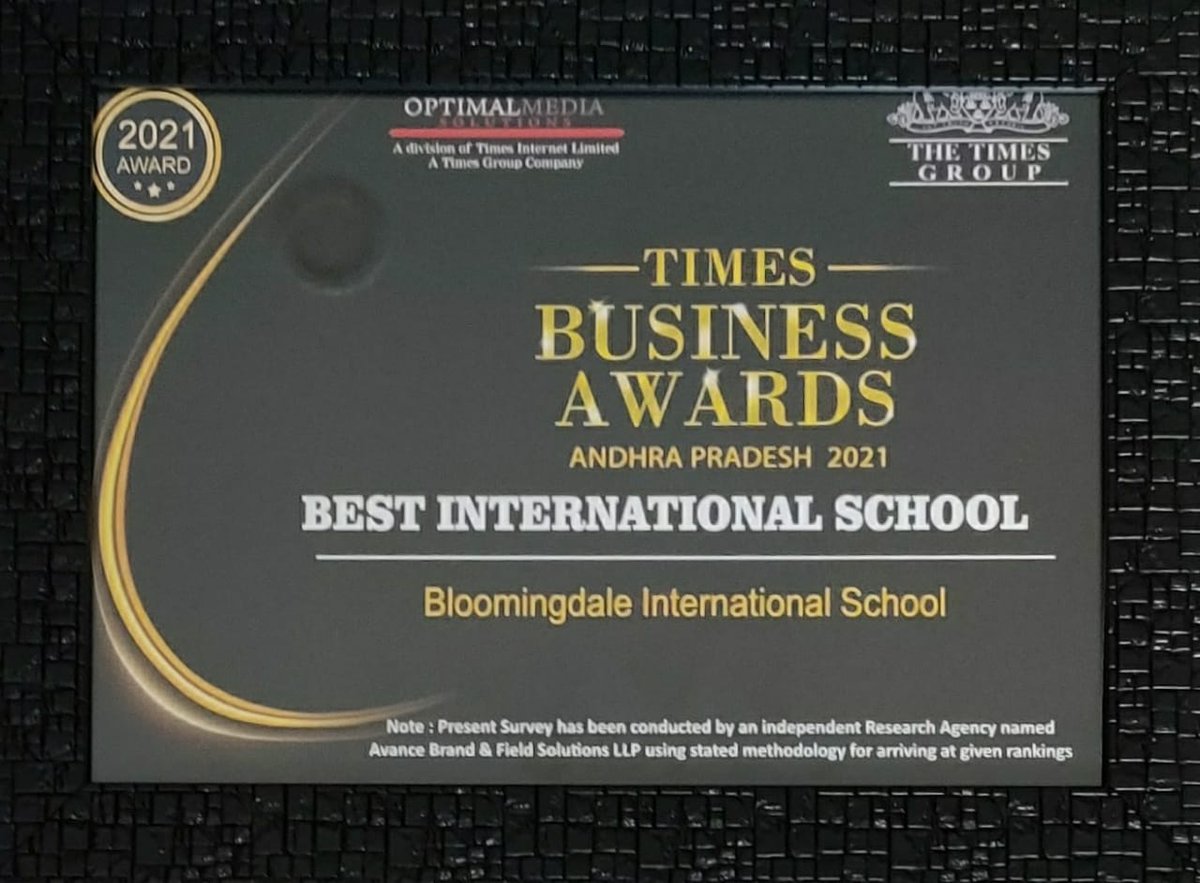 simikapany's tweet photo. Happy to receive Times Business Award for the Best International School in Andhra Pradesh on behalf of faculty, students, parents and management of Bloomingdale International School, Vijayawada.
@BloomingdaleInt https://t.co/DAkOpfdkCA