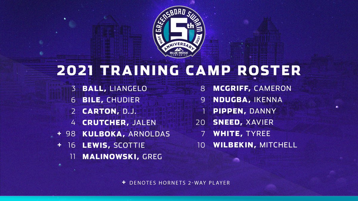 2021 Training Camp Roster is here! 🐝

🔗: on.nba.com/30L35Np