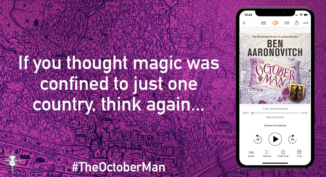gollancz's tweet photo. Are you a fan of The Rivers of London series from @Ben_Aaronovitch?

If you're a member of Audible you can get #TheOctoberMan in their exclusive 2 for 1 sale! 🎧

https://t.co/380fk58jYQ https://t.co/dV6E53sUCv