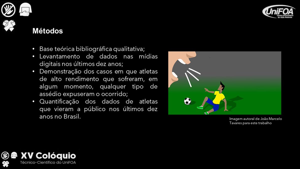 Natlia76290936's tweet photo. Apresentação de e-poster no @ColoquioUnifoa com o presente artigo: Assédio sexual no esporte – uma realidade para muitos atletas de alta performance.
#xvcoloquiounifoa #EsporteSemAssedio #Denuncie https://t.co/PnfjdkhXJ1