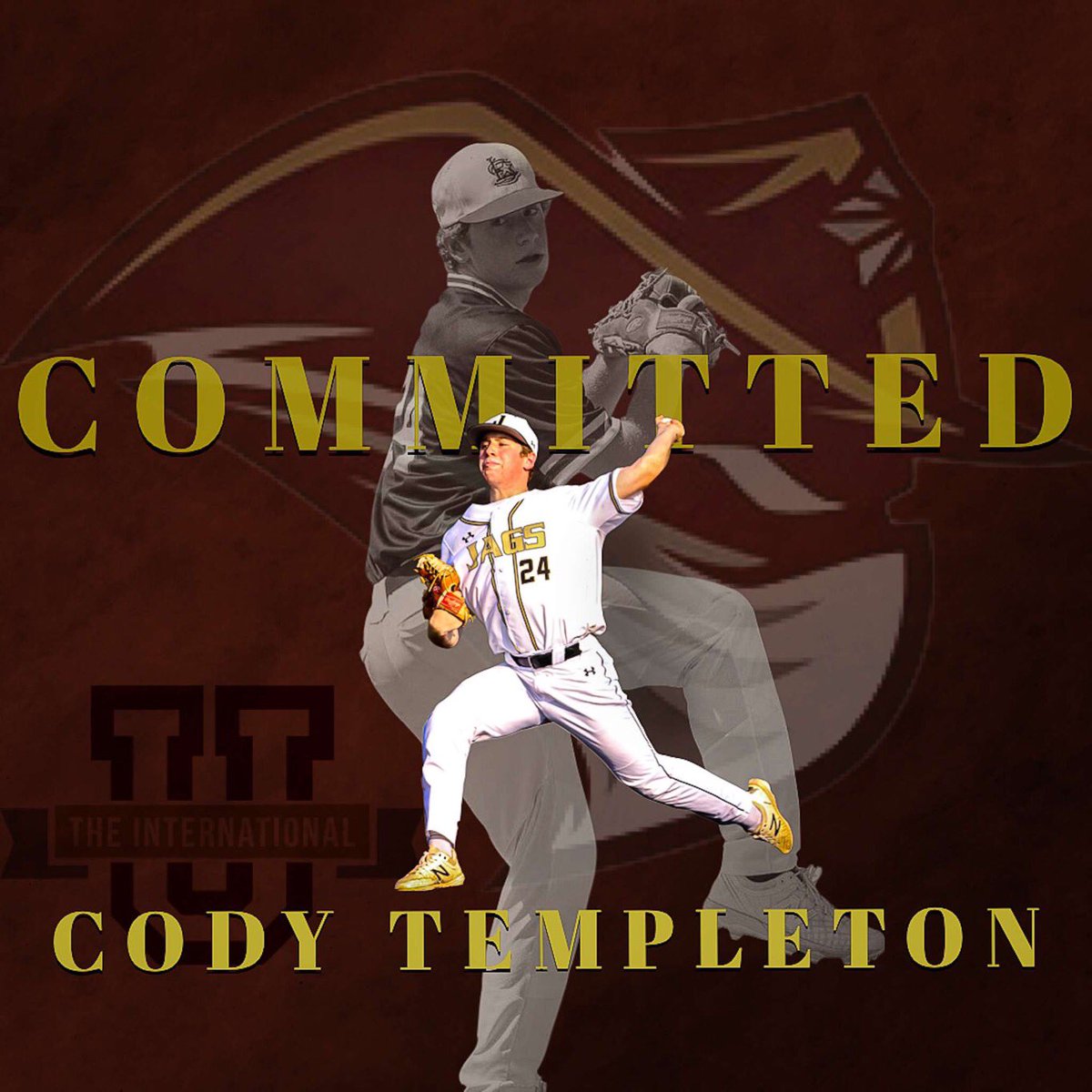 CodyTempleton1's tweet photo. After an extremely long process I’m very excited to announce my commitment to further my academic and athletic career at Texas A&amp;M International #Dustem https://t.co/Z2Xa9Kay3f