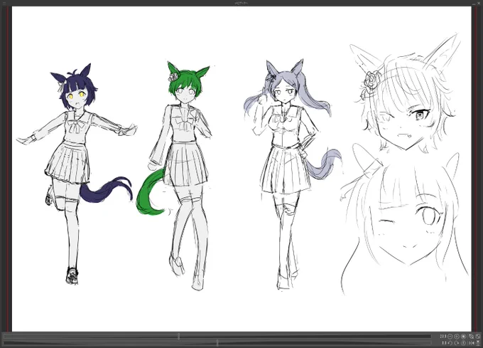 よらプロの人たちをウマ娘化させてる途中 