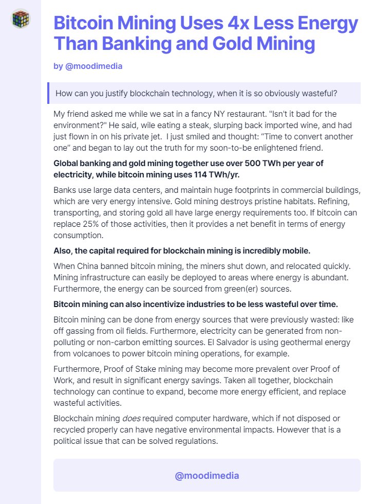 moodimedia's tweet photo. Is Bitcoin bad for the environment? https://t.co/Hoi1jcNWKb