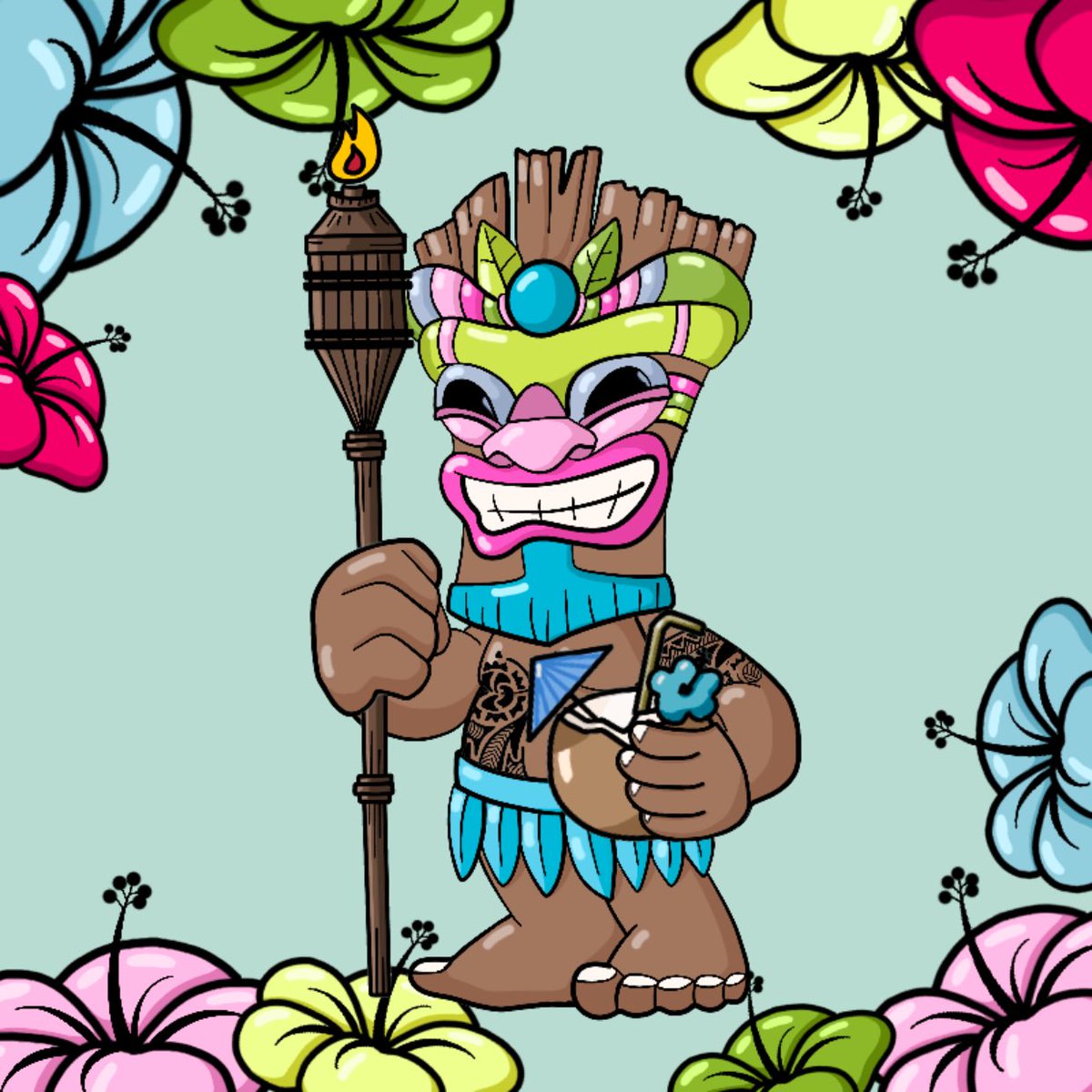 nftiki_io's tweet photo. 🎉LAST #NFTGiveaway before we’re LIVE!

#CNFTdrop on #Cardano Oct. 26th 1pm EST. https://t.co/bItTZms8VW 

🌴 Like, Follow &amp; RT
🌴 Tag Some Tikis 

💥“Kahiau” is a Legendary #CNFT from our NFTiki collection! Check out his tribal Tattoos 👀

#NFTCommunity #NFTs #CardanoCommunity https://t.co/sUQ72Z25Ct