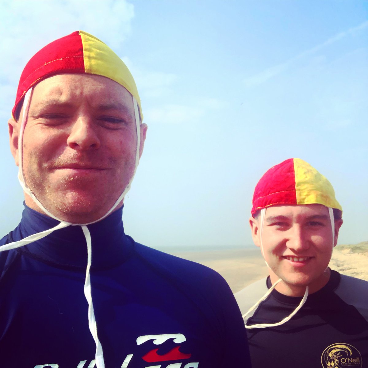 KenfigSandsSLSC's tweet photo. You don’t see many of these patrol caps on the beaches of the UK these days. Even if they do look a little funny, back in the day these were an important part of the surf lifesavers uniform. #Oldschool #LifeguardHistory #VigilanceAndService #Kenfig #Porthcawl #Bridgend #Wales https://t.co/RegqvRPf2F