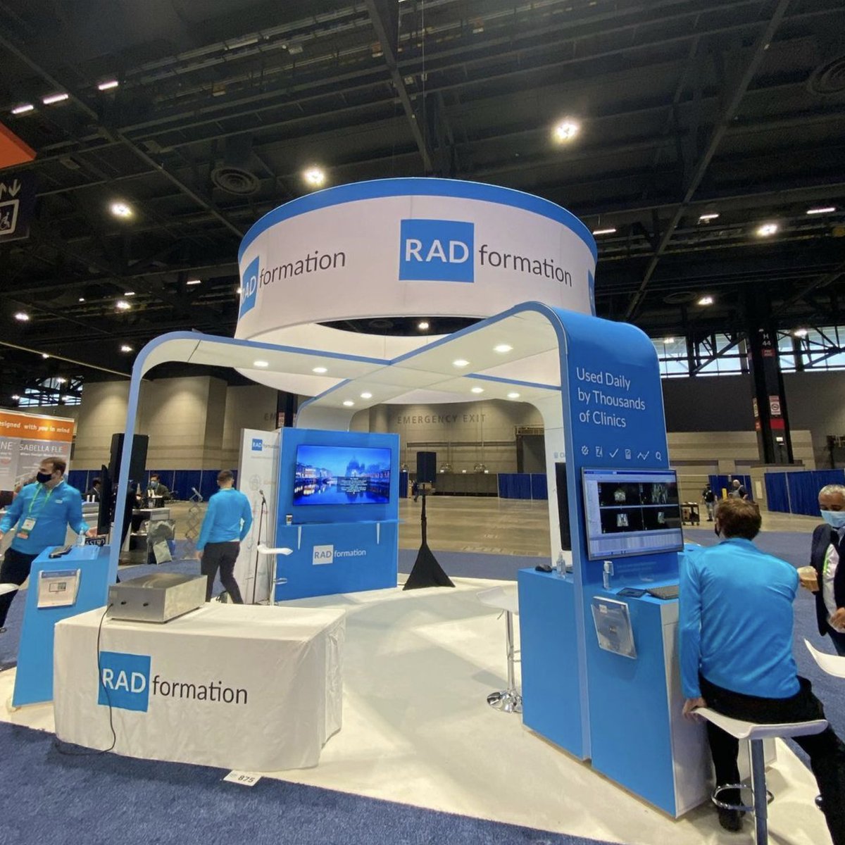 Radformation's tweet photo. We are LIVE at #ASTRO21! Visit us at booth 875 to see the what's new from Radformation and ask us any questions you may have. We're easy to spot in our blue pullovers! https://t.co/XMMyroMLu3