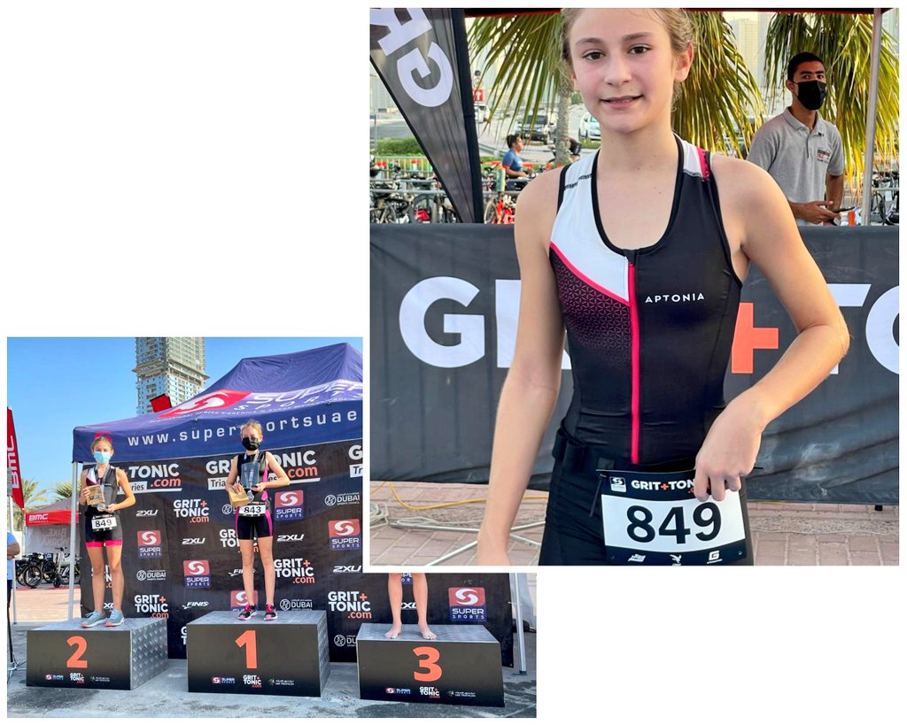 NLCSDubai's tweet photo. Congratulations to Elisa for participating in the Grit+Tonic Mamzar Triathlon and winning a 2ndย place in the Junior Super Sprint Female category.
#NLCSDubai #TeamNLCS #triathalontraining #SeniorSchool #beyondtheclassroom #extracurricularactivities #dubaischools https://t.co/WNP1eOBkm2