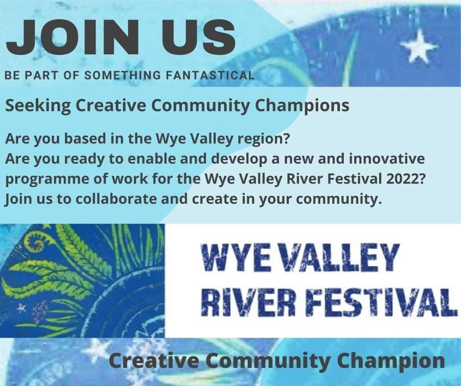 🌿Wye Valley River Festival🐲 (@wyeriverfest) on Twitter photo 📣We’re hiring!
Are you an artist, maker, facilitator in the Wye Valley?
Thanks to funding from @wyebeauty we’re looking for local folk to co-create work for #WVRF.
Details here:
tinyurl.com/2twc929m
#artsjobs #wyevalley #jobfairy #festival <a href="/ace_national/">Arts Council England</a> #community 📣We’re hiring!
Are you an artist, maker, facilitator in the Wye Valley?
Thanks to funding from @wyebeauty we’re looking for local folk to co-create work for #WVRF.
Details here:
tinyurl.com/2twc929m
#artsjobs #wyevalley #jobfairy #festival <a href="/ace_national/">Arts Council England</a> #community