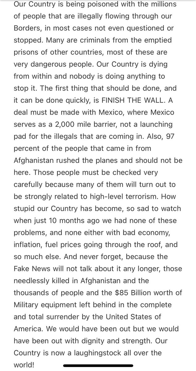 RSBNetwork's tweet photo. Statement by Donald J. Trump, 45th President of the United States of America https://t.co/H4kU8Ct0Rp
