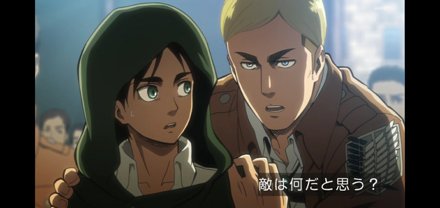 手鞠あっかねん 君は敵は何だと思う Nhk Shingeki Attackontitan 進撃の巨人 T Co Vbews8t3ac Twitter
