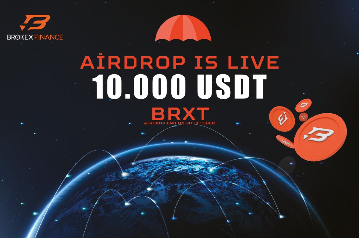 BrokexFinance's tweet photo. 🔥 BrokexToken #BRXT  10 000$ #Airdrop 🔥 #TokenSale 
Rules
🔸 Retweet the tweet and add it to your favorites.
🔸 Tag two friends this tweet comments
🔸Follow 
@BrokexFinance
@BrokexFinanceTr
🔸 Register on these website (For BRXT distribution) 👉https://t.co/2gTCv9s3Cx https://t.co/yYB8nENXcO
