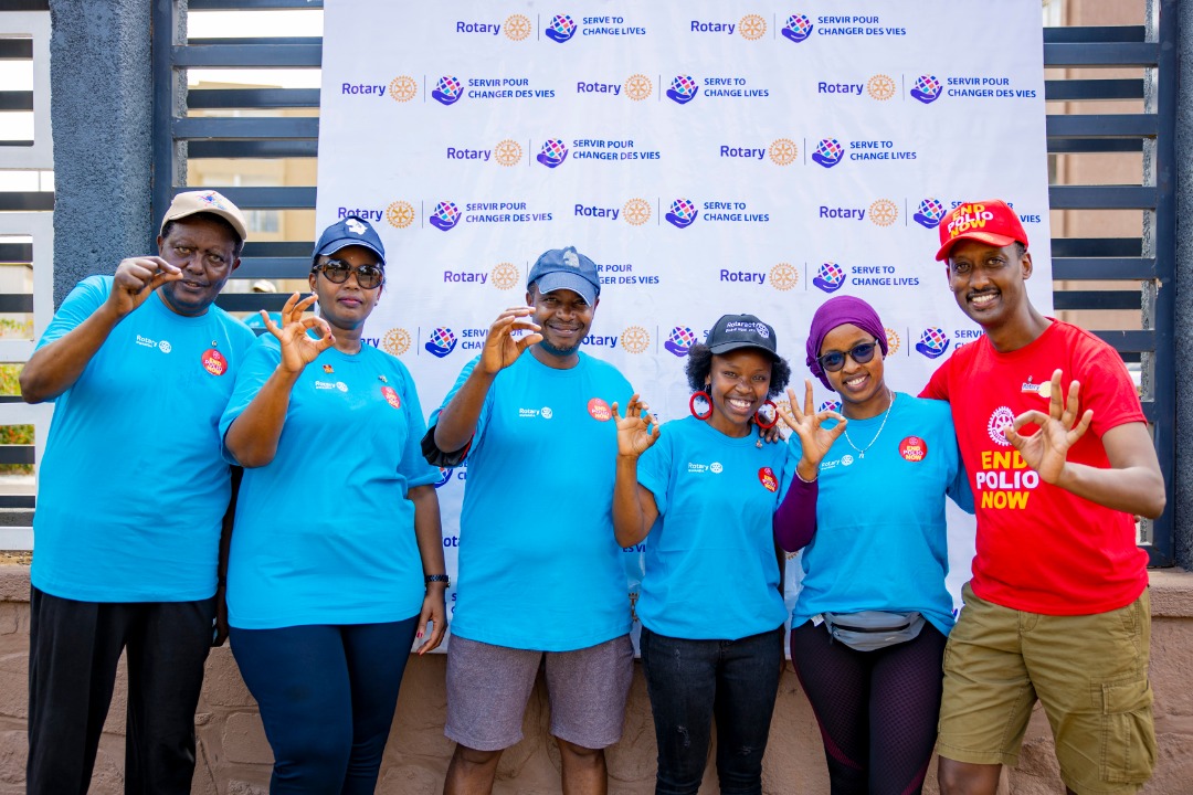 Rotaract250's tweet photo. No child should continue to suffer from any vaccine - preventable disease. This 
#worldPolioDay2021, #Rotaractors in Rwanda joined efforts with the entire Rotary family in a walk to create awareness for #Polio. #WorldPolioDay, #EndPolioNow https://t.co/tgLRyX01TX
