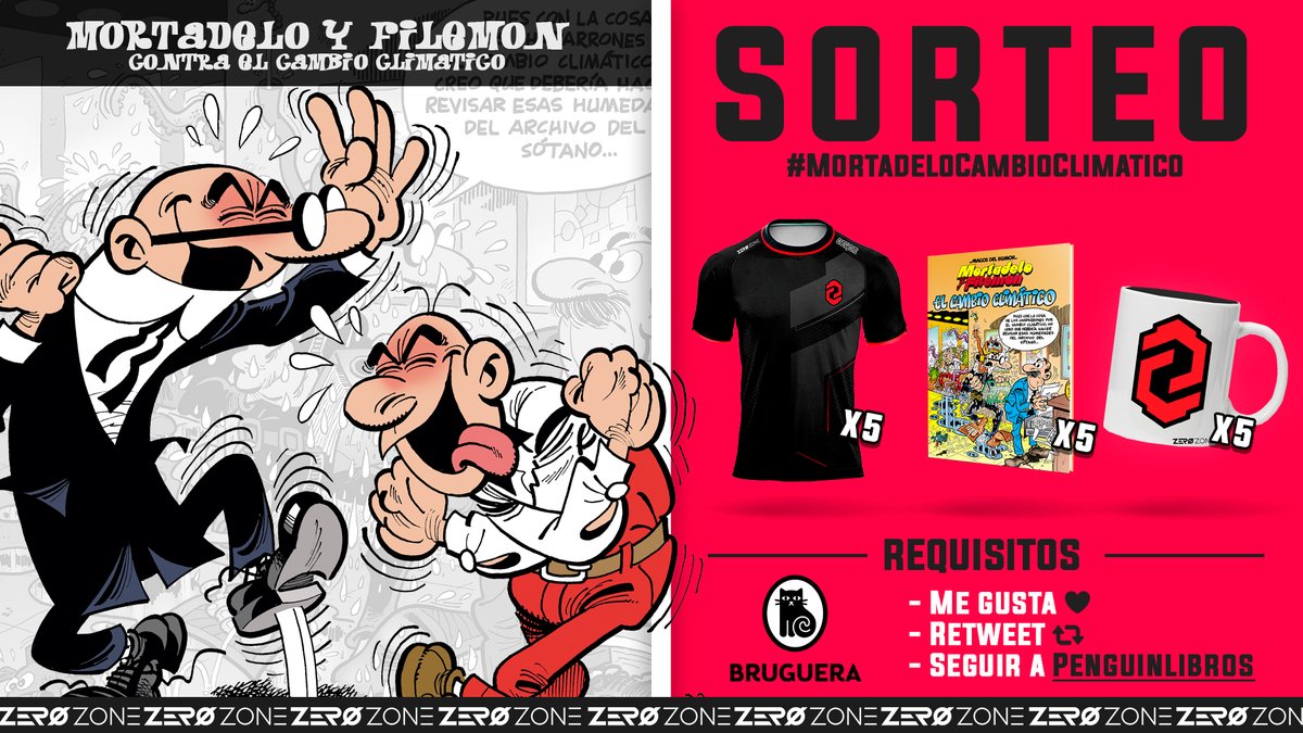 ZESToficial's tweet photo. 🎁 #SORTEO EXPRESS 🎁

Celebramos este #DíadelCambioClimático con un sorteo de locos de nuestros agentes de la T. I. A.🌚

x5 Cómics 
x5 Camiseta del club
x5 Tazas del club

🚨 REQUISITOS 🚨
- Dar RT y MG
- Seguir a @penguinlibros

Ganador en 24 horas

#MortadeloCambioClimático https://t.co/qUGeVvMfPP