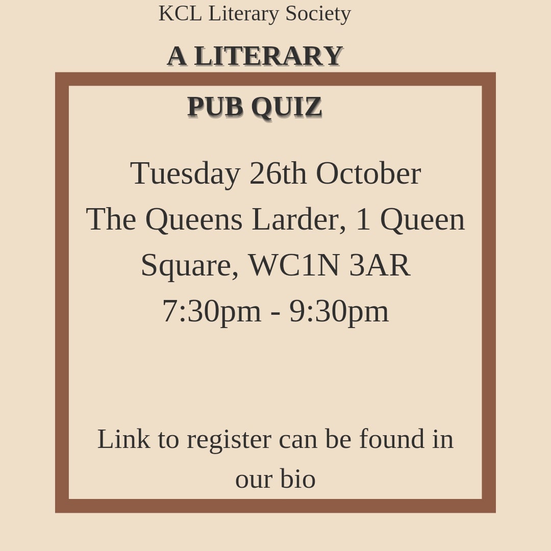KCL Literary Society tweet media