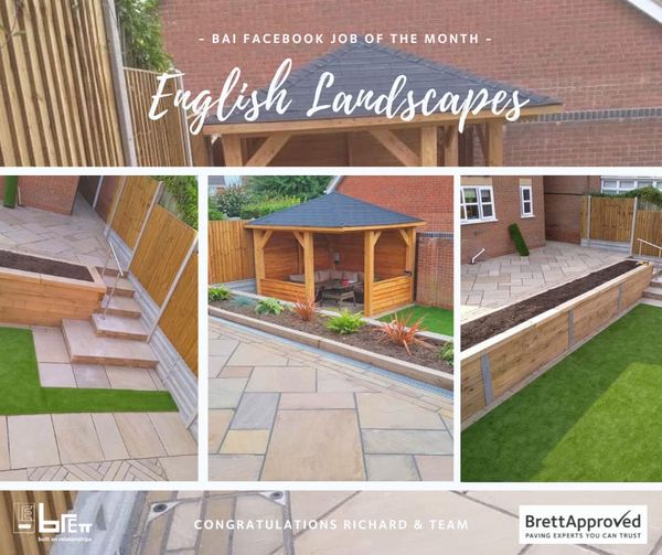 Posts_by_Brett's tweet photo. Congratulations to our Facebook Job of The Month Winner @Englishlandscap for this garden transformation featuring our Riven Sandstone in Forest Glen! 😍👏 #landscaping #gardendesign #naturalstone #brettapproved #patios #paving https://t.co/QWxKIPJuFD