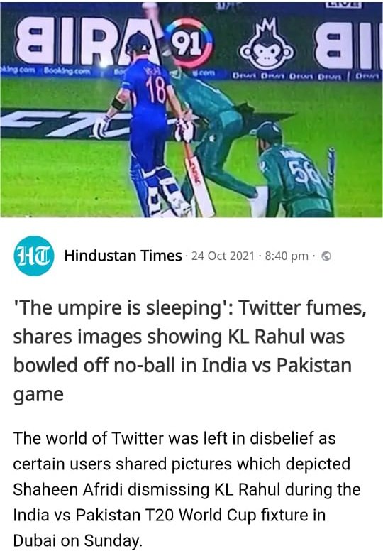saasha_ark's tweet photo. What are umpires doing in #ICCT20WorldCup ?? 😠😠

K L Rahul was given out on a clear NO BALL 😐
#T20WC
#KLRahul #CricketTwitter #BCCI #INDvPAK #indiaVsPakistan Ind-Pakistan #PAKvIND https://t.co/T8qjE5Qkcp