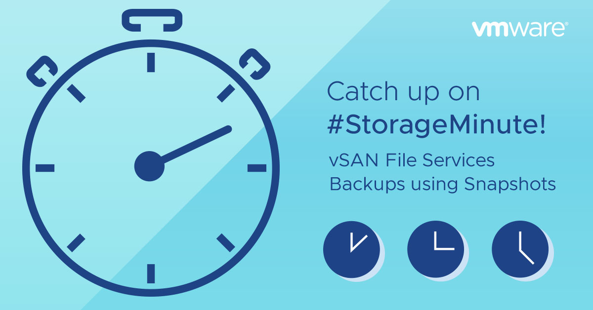 vmwarevsan's tweet photo. 📺 Press play on this episode of #StorageMinute for a deep dive on #vSAN file service management with PowerCLI. https://t.co/h52lMcksTT https://t.co/t0UTuk0LoI