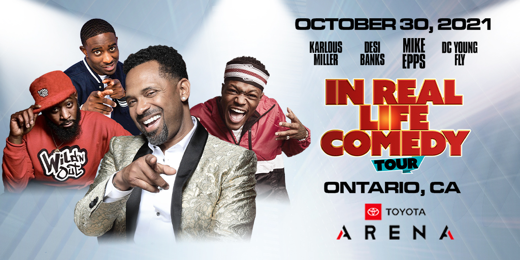 ToyotaArena's tweet photo. Have you purchased your tickets yet? In Real Life Comedy Tour featuring @TheRealMikeEpps and more coming to #ToyotaArena this Saturday, October 30th. Visit https://t.co/RO8OXL941h for more info.
#inreallifecomedytour #ontariocalifornia https://t.co/Gr6CffwJgF