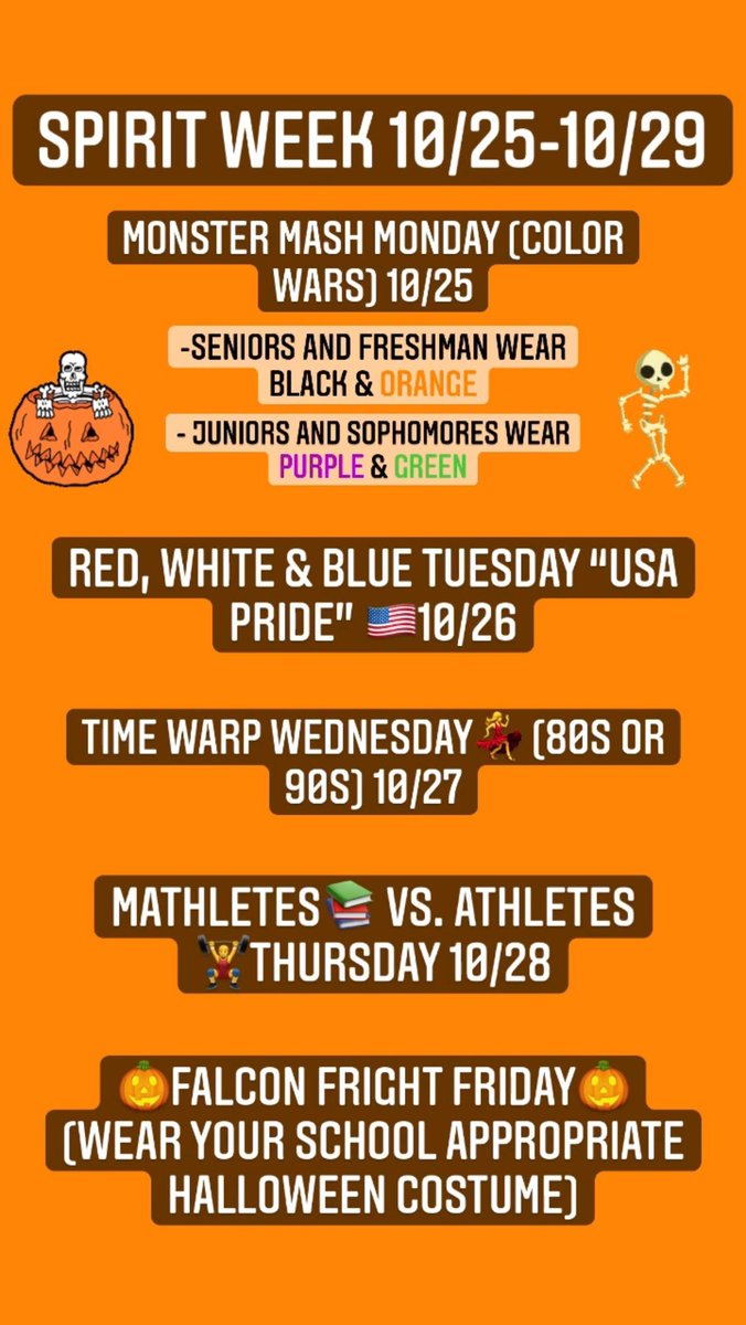 OakStuCo's tweet photo. this week is hallOAKween spirit week!!! make sure you’re participating and dressing up!!! https://t.co/gNDQAYcq4J